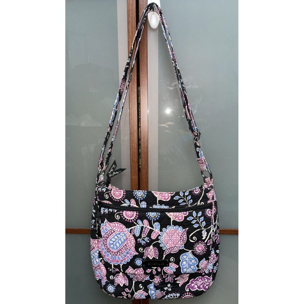 Vera Bradley Retired Winter 2015 Alpine Floral Double Zip Crossbody Flap Mailbag - Picture 2 of 12